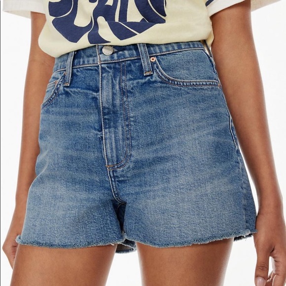 NWT Aritzia Denim Forum The Arlo ‘50s Short Size 28 5 Yrs Bleu With Love - Picture 3 of 6